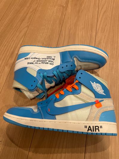 Off-White × Nike Air Jordan 1 High UNC "White/Dark Powder Blue"