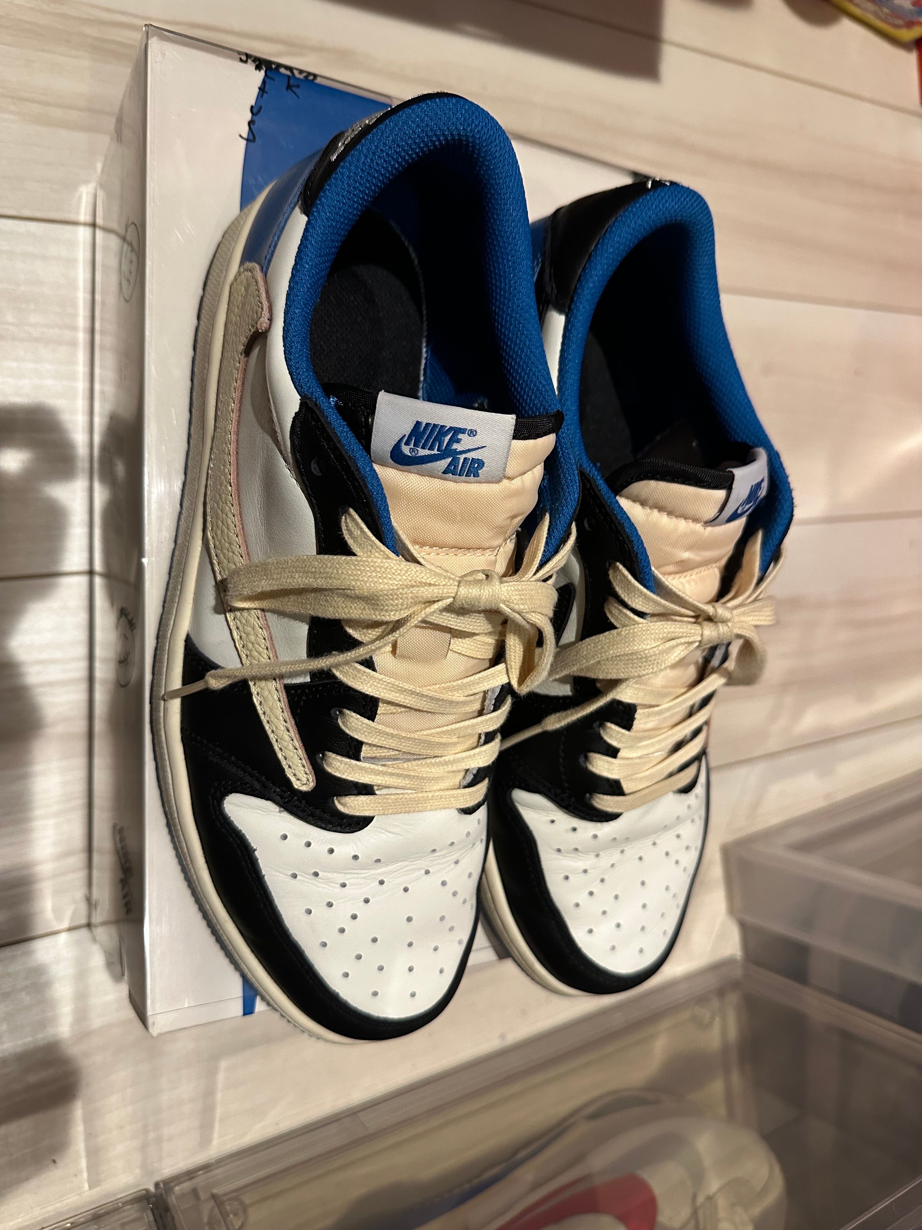Travis Scott × fragment design × Nike Air Jordan 1 Low OG SP "Military Blue"