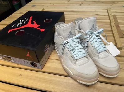 Off-White × Nike Women's Air Jordan 4 SP "Sail"
