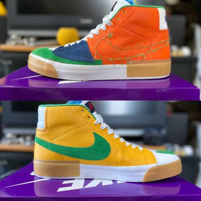 Nike SB Blazer Mid Edge "Orange/Yellow/Green/Blue"