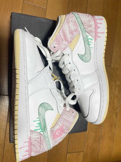 Nike GS Air Jordan 1 Mid "Paint Drip"