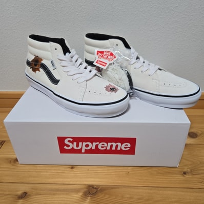 Nate Lowman × Supreme × Vans Skate Grosso Mid "Bullet Hole/Natural" (Japan Exclusive) (25SS Week9)