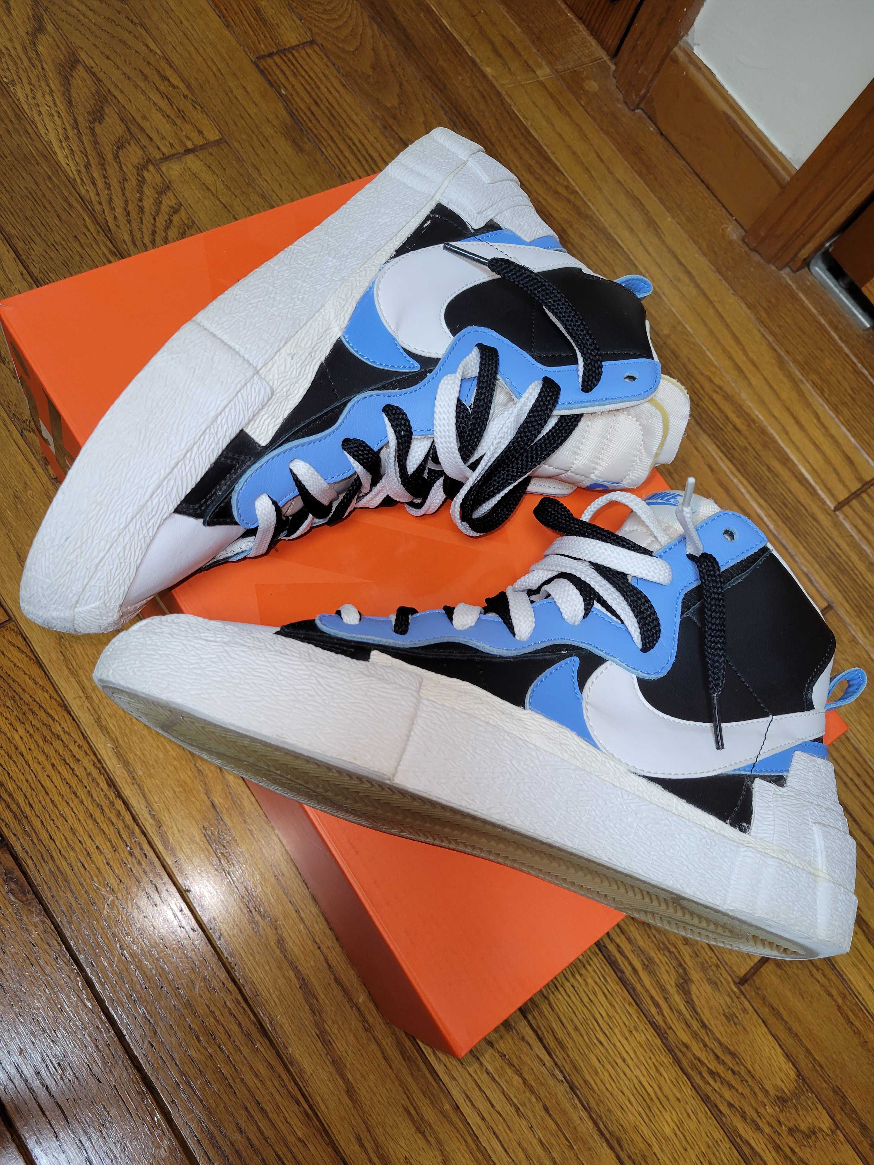 sacai × NIKE BLAZER MID "BLACK / BLUE"