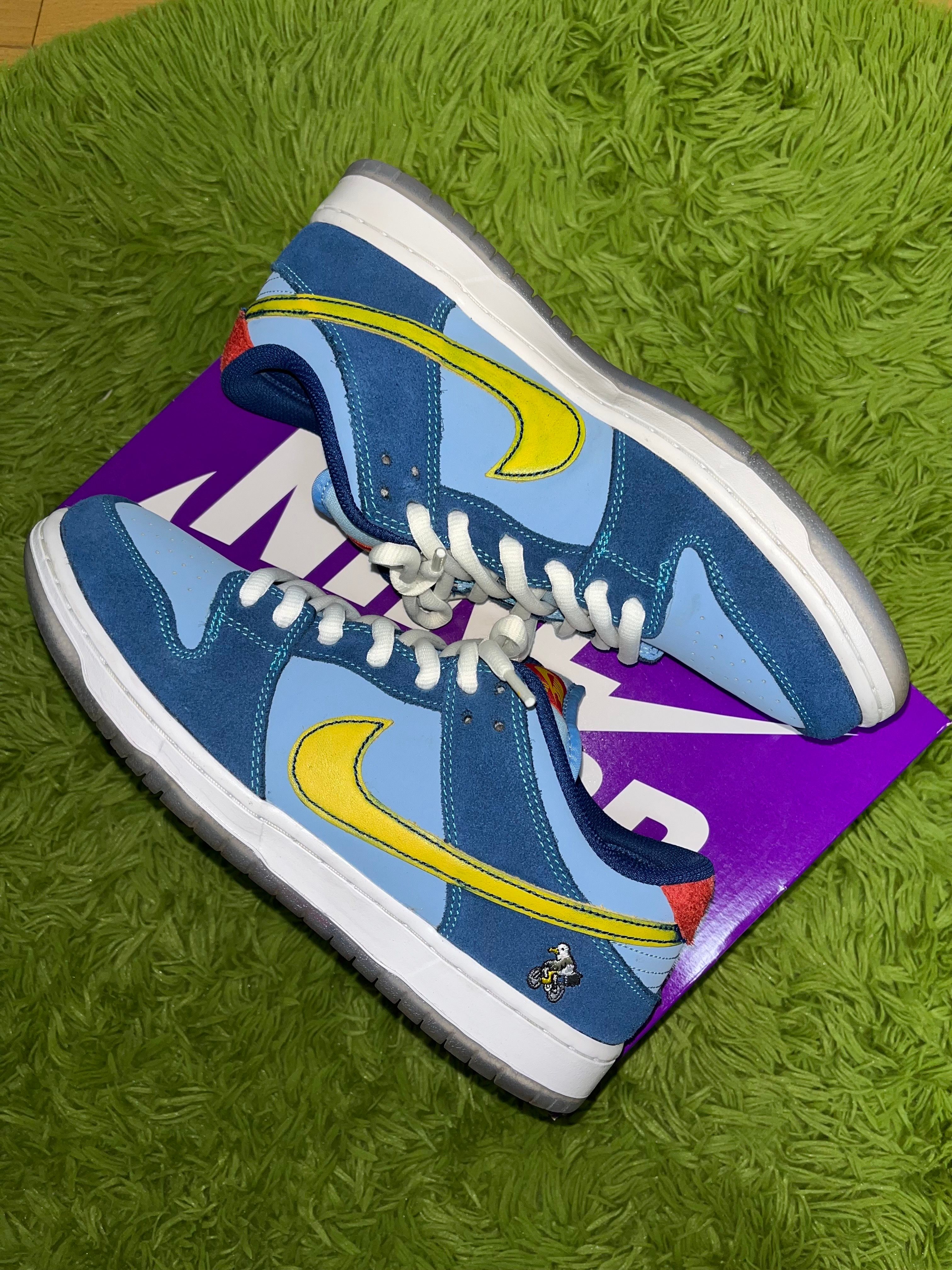 Why So Sad? × Nike SB Dunk Low "Coastal Blue/Speed Yellow-University Red"