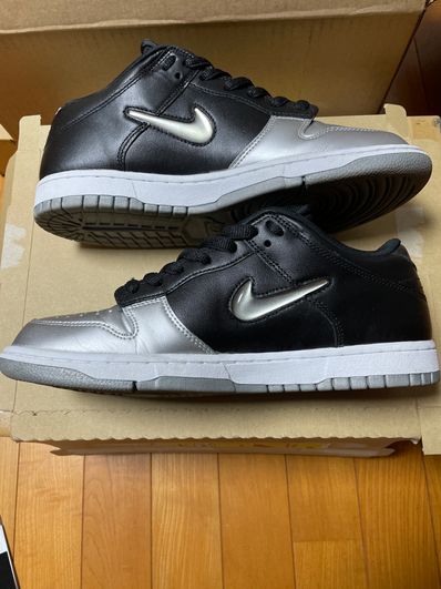 Supreme × Nike Dunk Low "Metallic Silver/Black"
