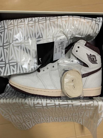 A Ma Maniere × Nike Air Jordan 1 Retro High OG "Sail and Burgundy"