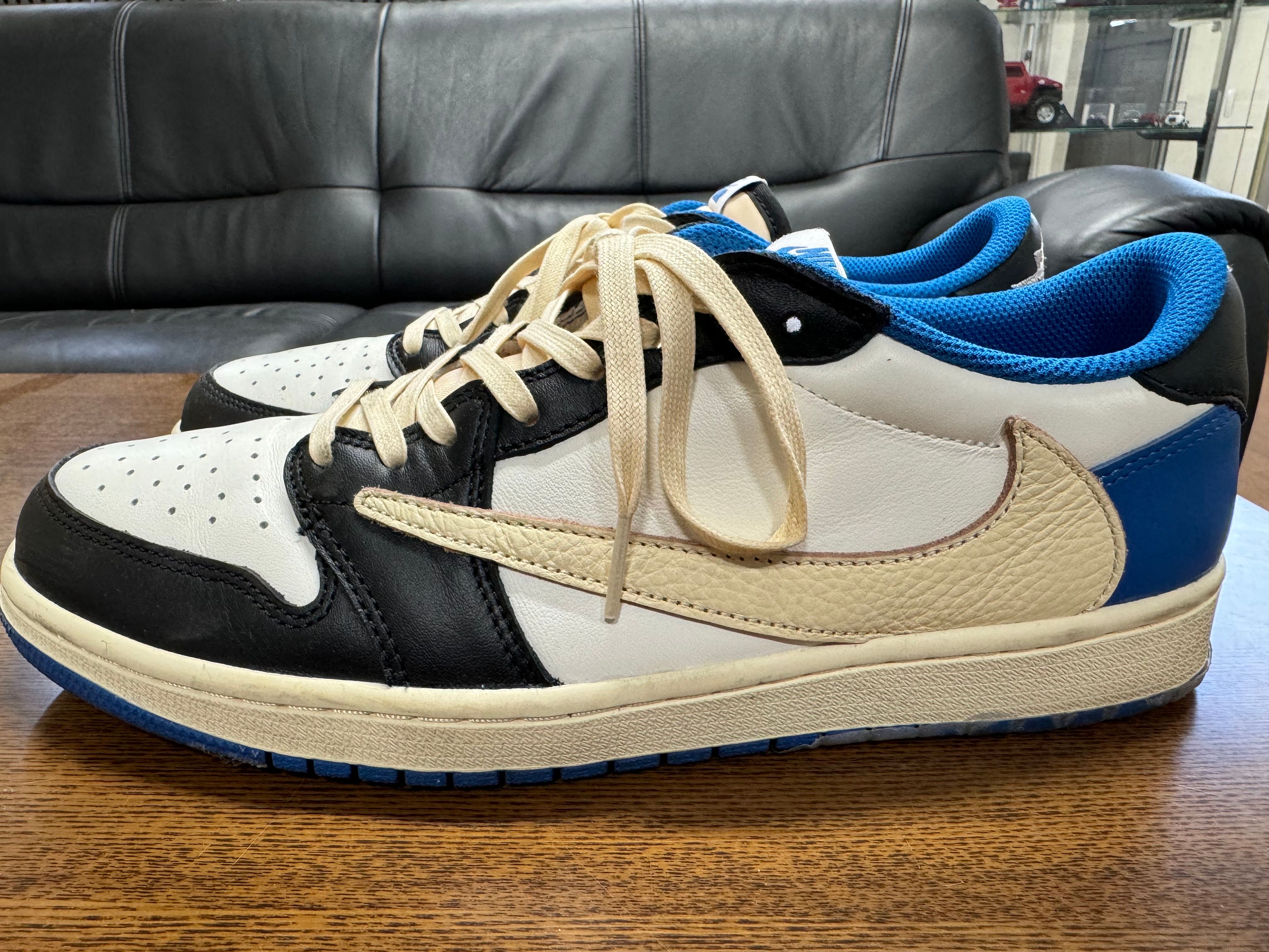 Travis Scott × fragment design × Nike Air Jordan 1 Low OG SP "Military Blue"