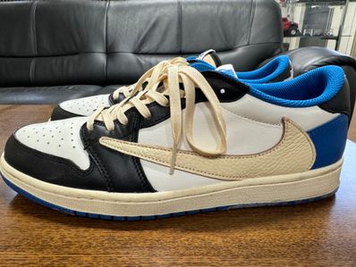 Travis Scott × fragment design × Nike Air Jordan 1 Low OG SP "Military Blue"