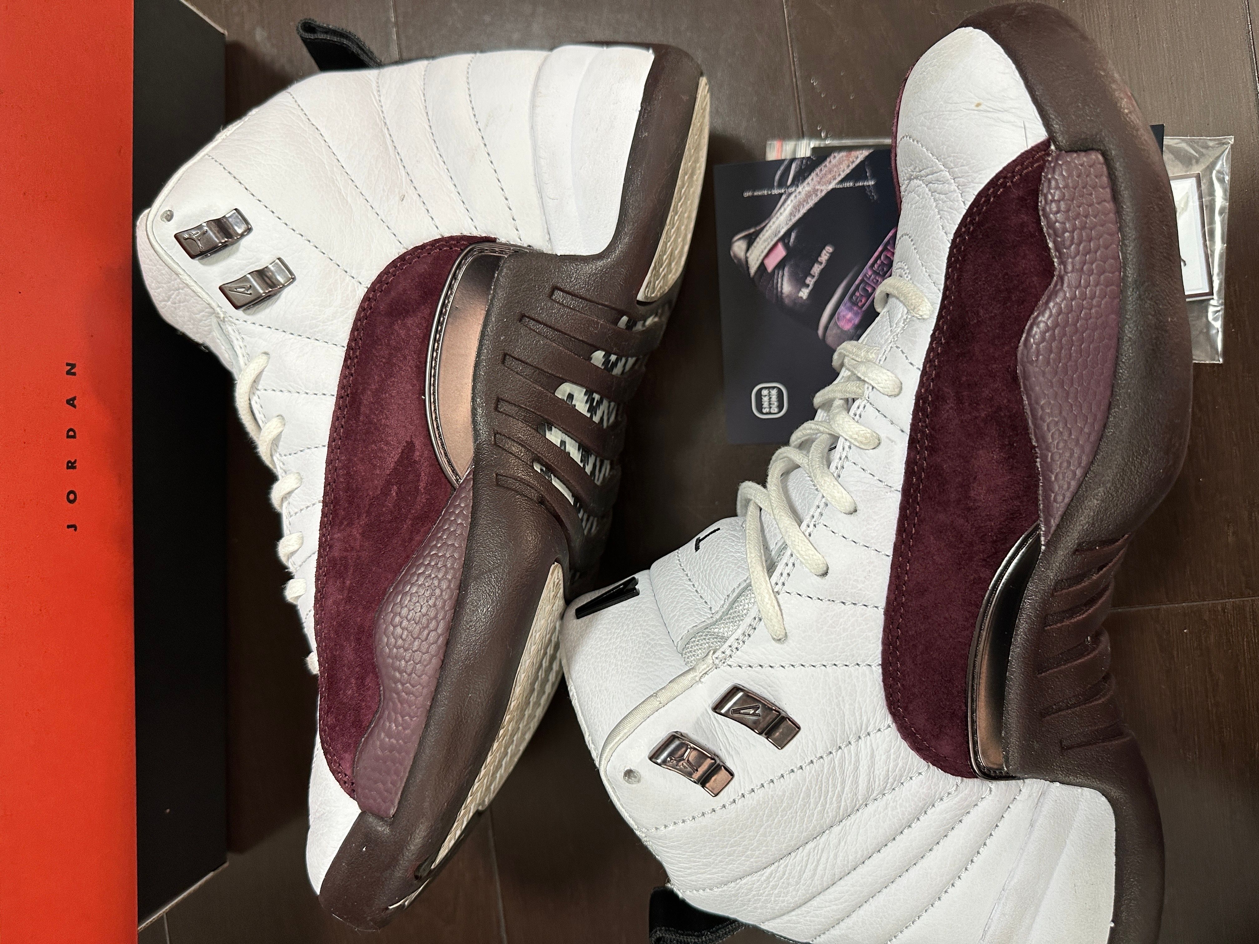 A Ma Maniere × Nike Women's Air Jordan 12 "White and Burgundy Crush"