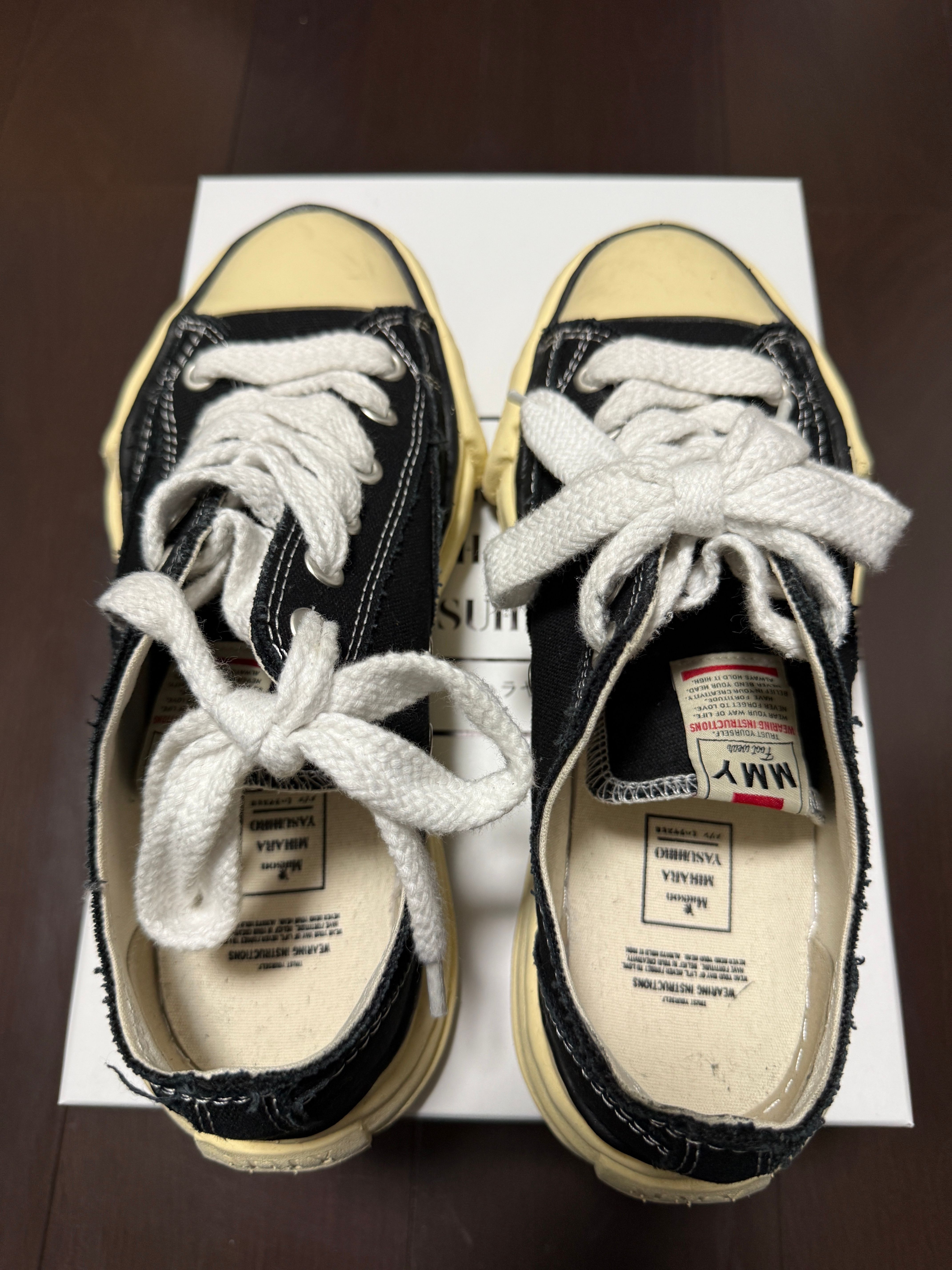 Maison MIHARA YASUHIRO PETERSON VL OG Sole Canvas Low-top Sneaker "Black" (A09FW733)