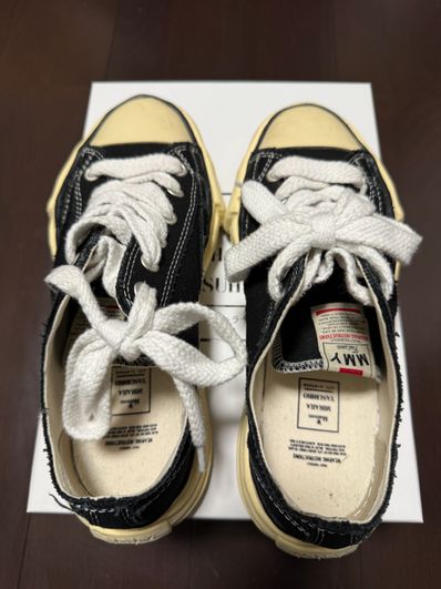 Maison MIHARA YASUHIRO PETERSON VL OG Sole Canvas Low-top Sneaker "Black" (A09FW733)