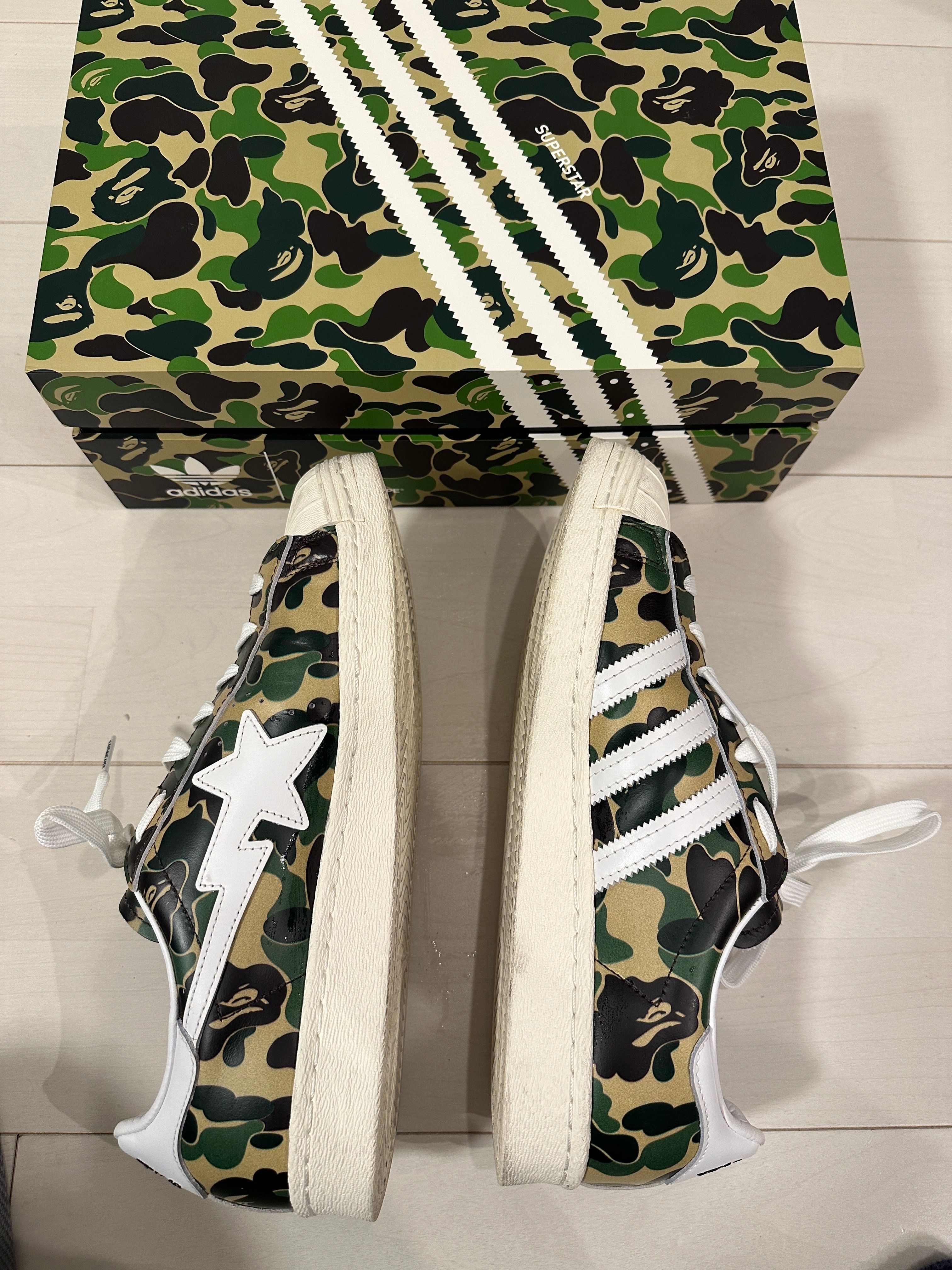 A BATHING APE®︎ × adidas Superstar 80's "Green Camo"