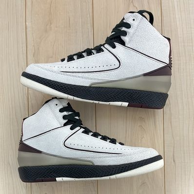 A Ma Maniere × Nike Air Jordan 2 "Airness/Sail and Burgundy"