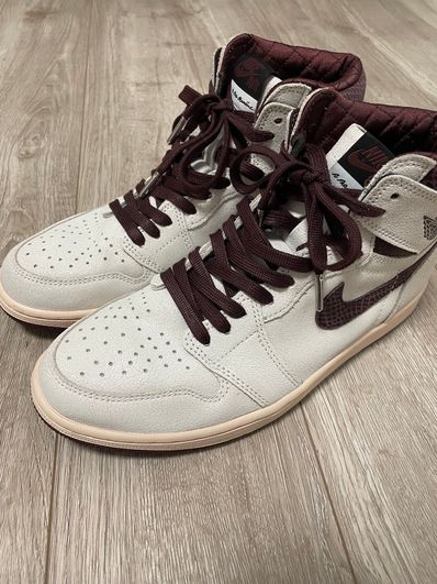 A Ma Maniere × Nike Air Jordan 1 Retro High OG "Sail and Burgundy"