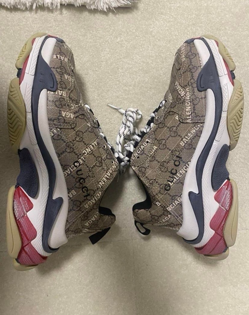 GUCCI × Balenciaga The Hacker Project Triple S "Beige"