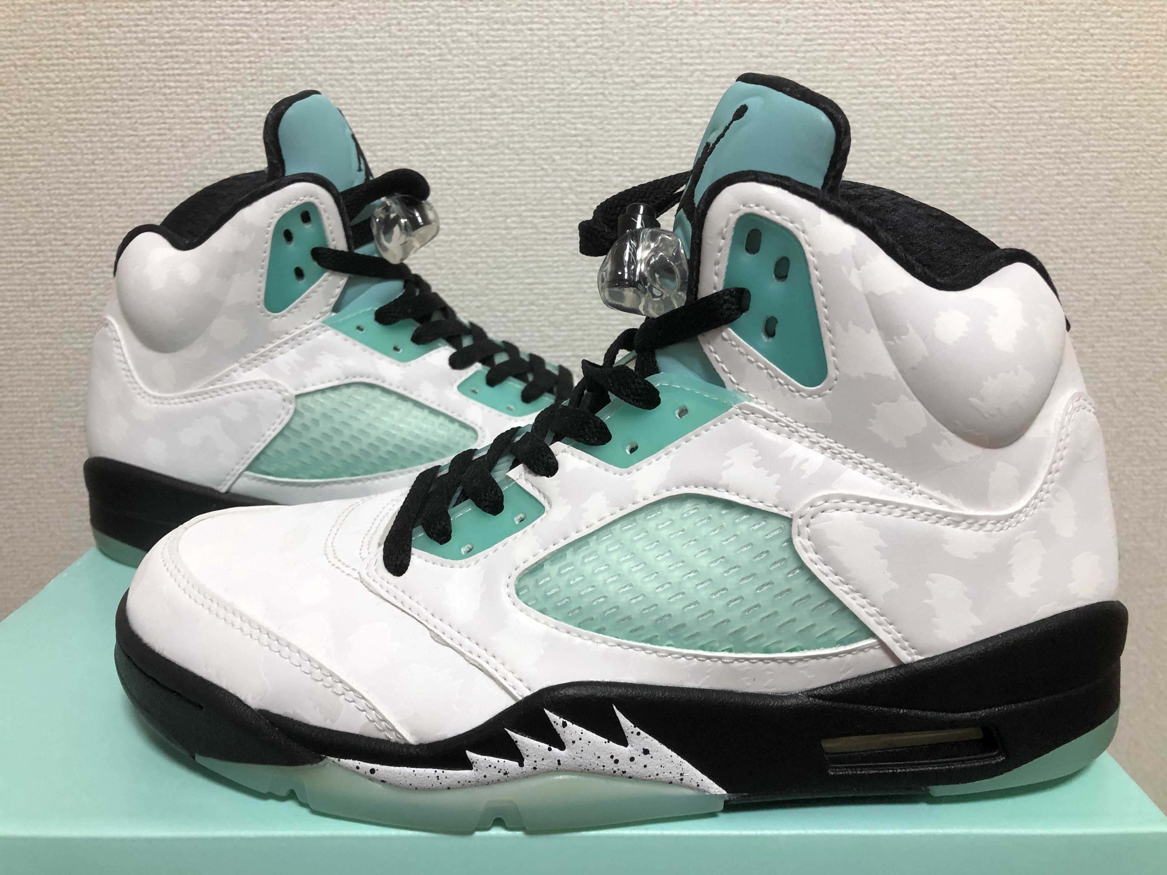 Nike Air Jordan 5 "White/Black/Island Green"