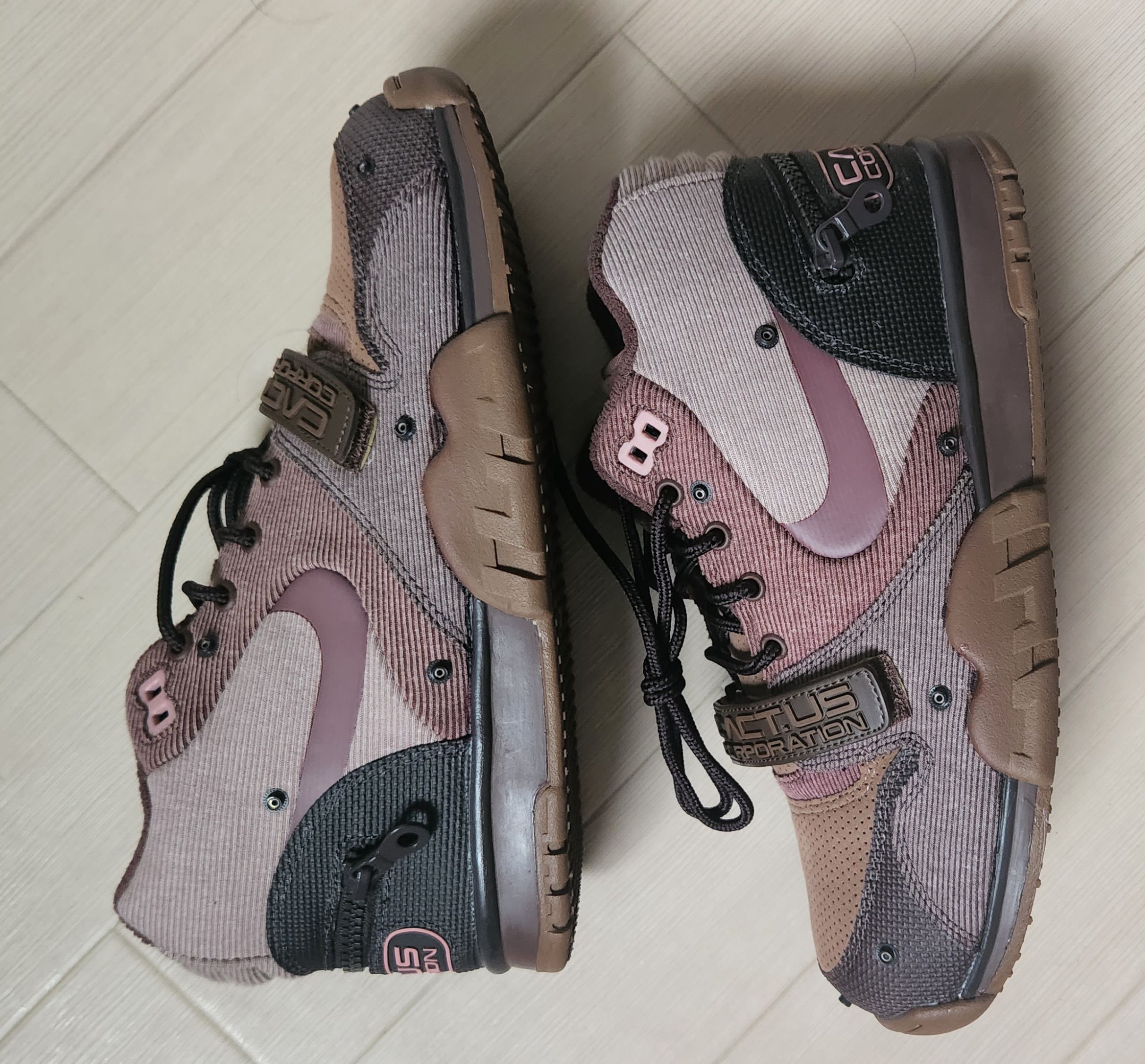 Travis Scott x Nike Air Trainer 1 SP "Archaeo Brown and Rust Pink"