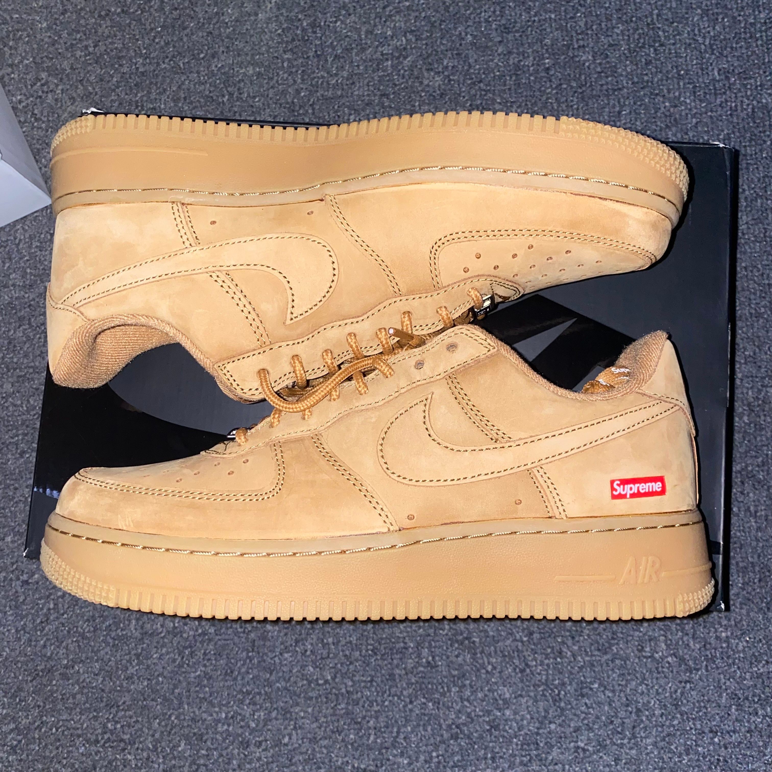 Supreme × Nike Air Force 1 Low "Flax/Wheat"