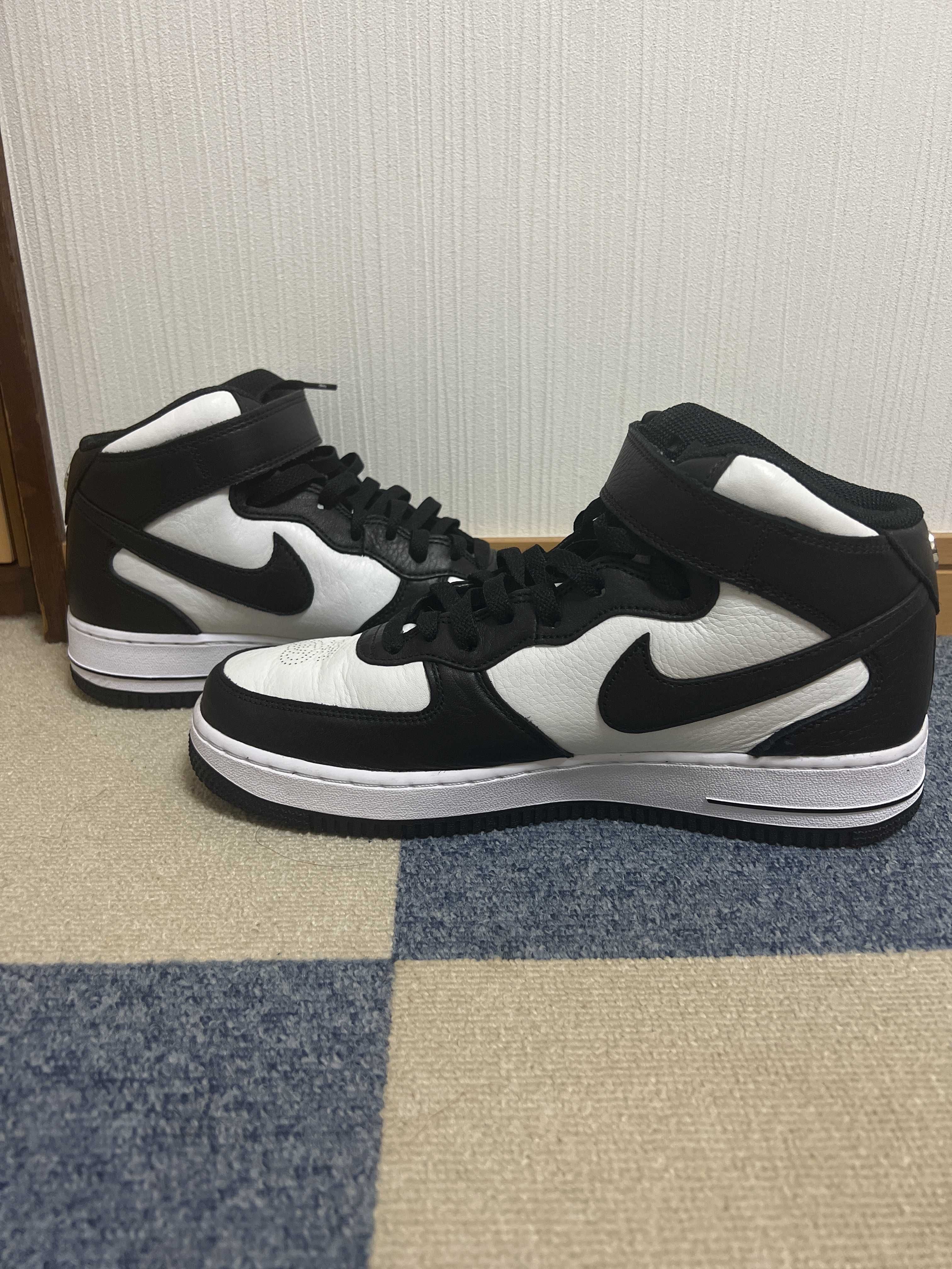 Stussy × Nike Air Force 1 Mid "Black and Light Bone"