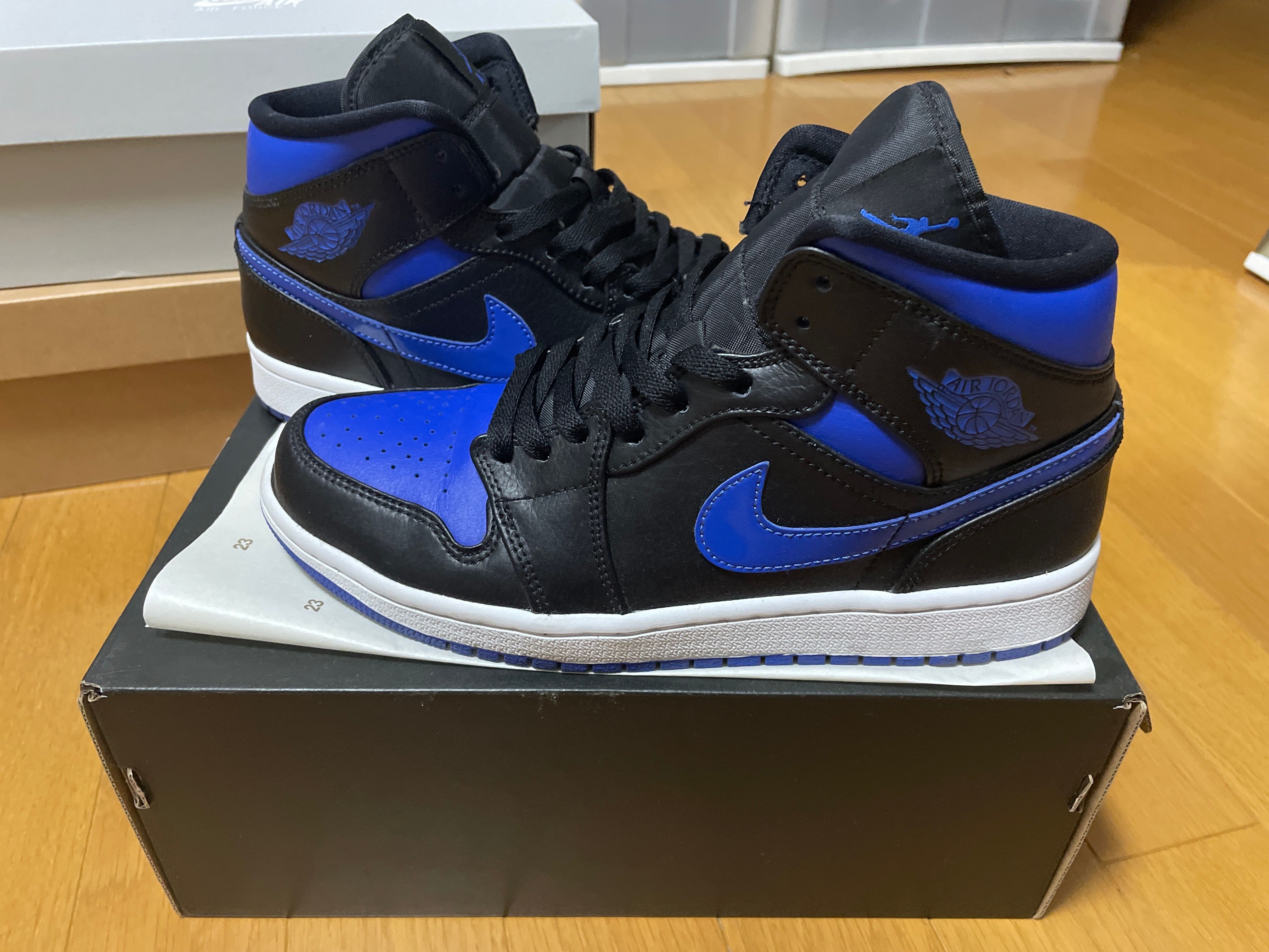 NIKE AIR JORDAN 1 MID "BLACK/BLUE"