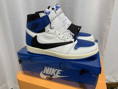 Travis Scott × fragment design × Nike Air Jordan 1 Retro High OG SP "Military Blue"