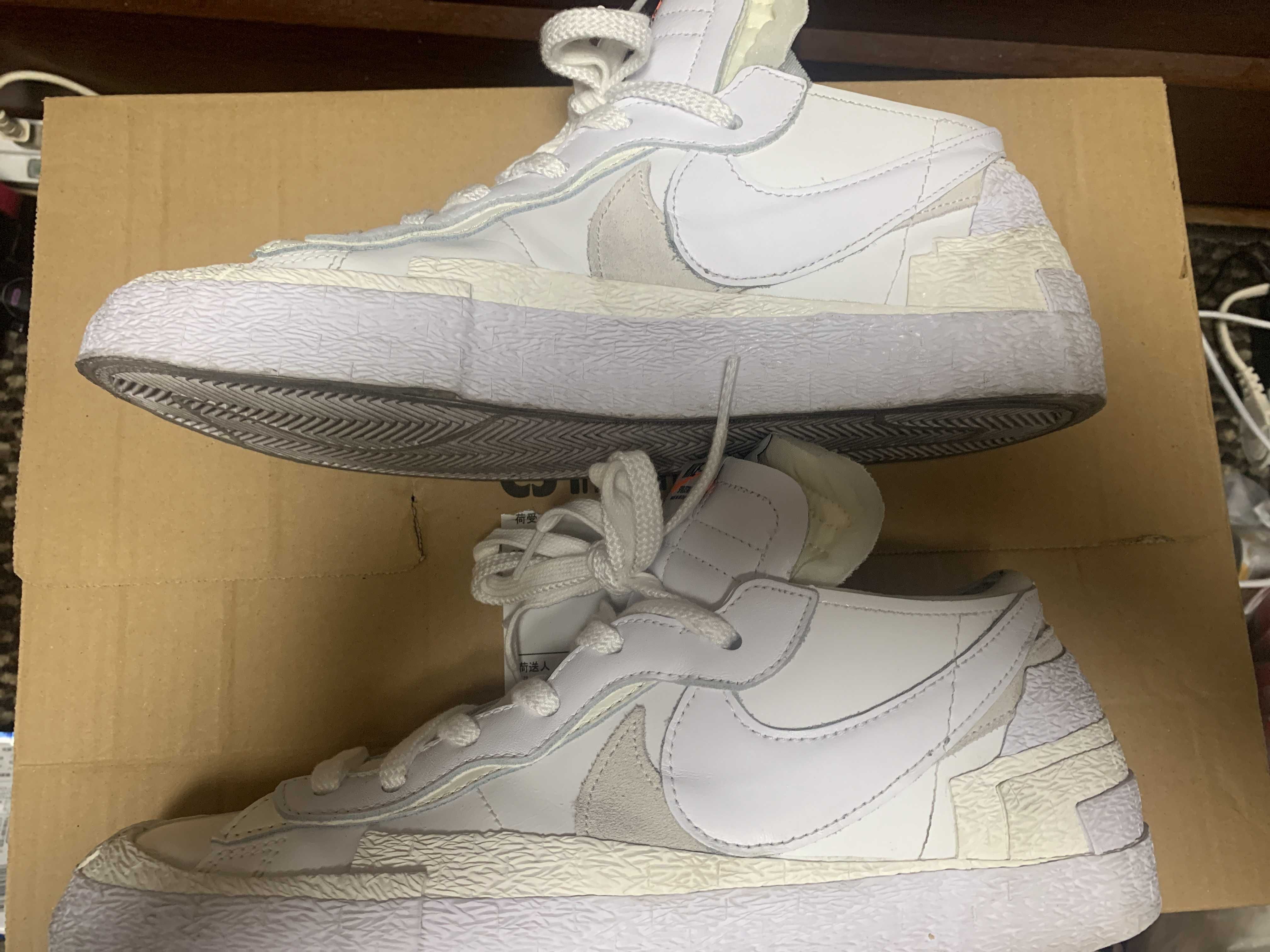 sacai × Nike Blazer Low "White Patent Leather"