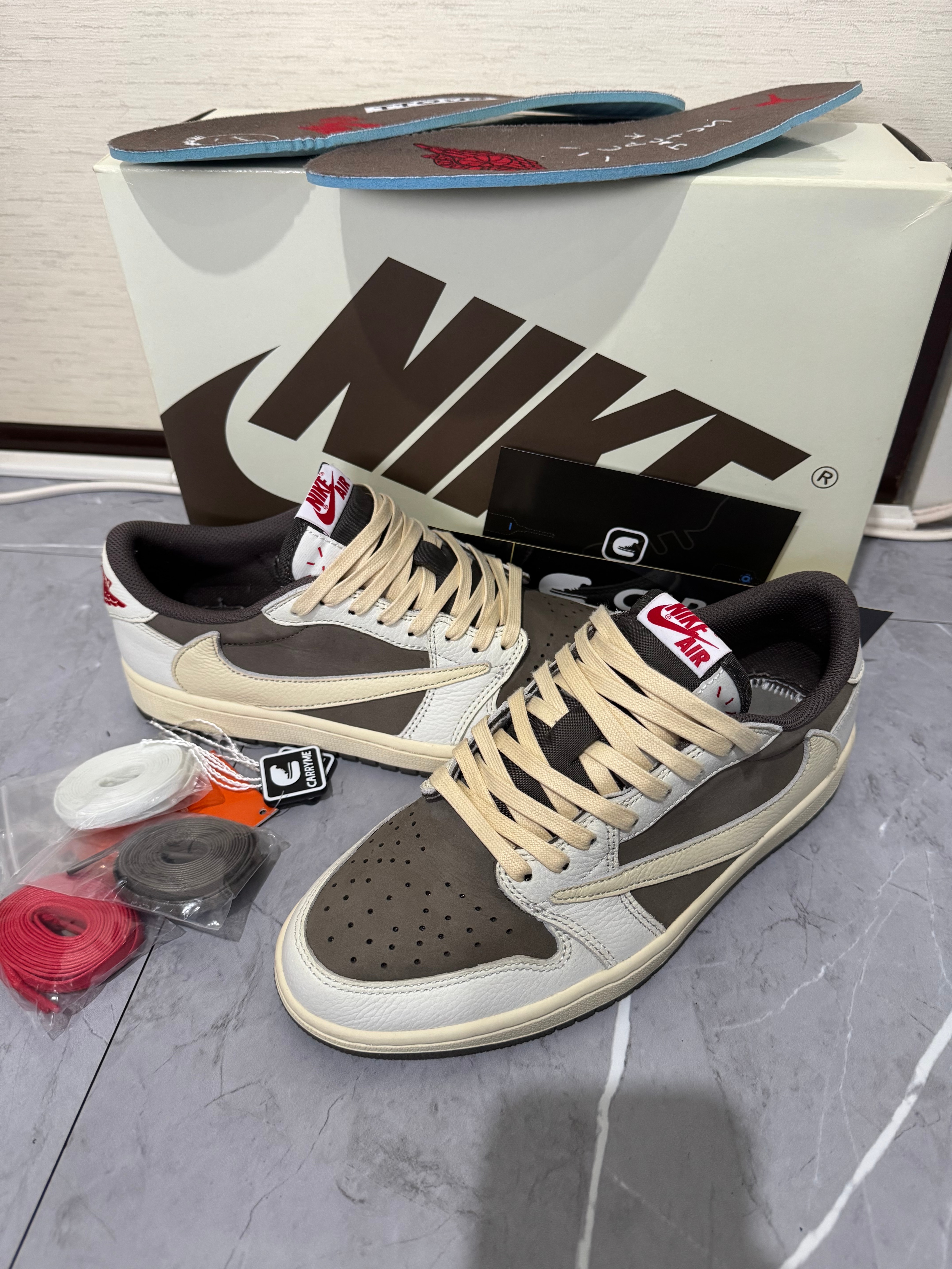 Travis Scott × Nike Air Jordan 1 Low OG SP "Reverse Mocha/Sail and Ridgerock"