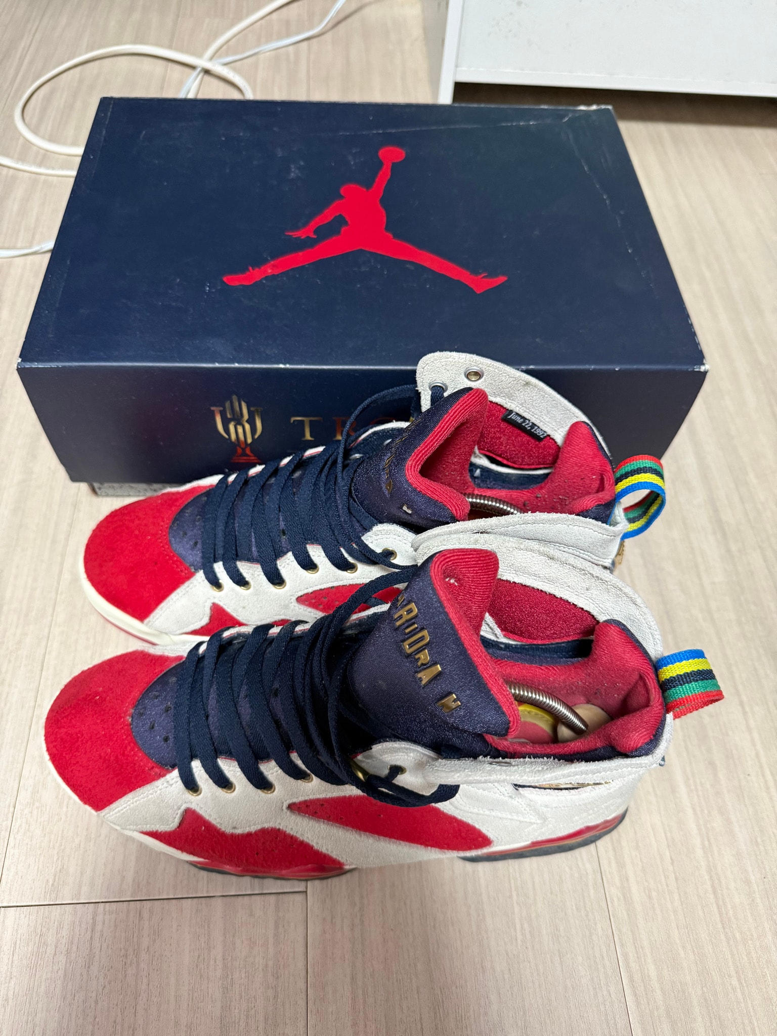Trophy Room × Nike Air Jordan 7 "True Red and Obsidian"