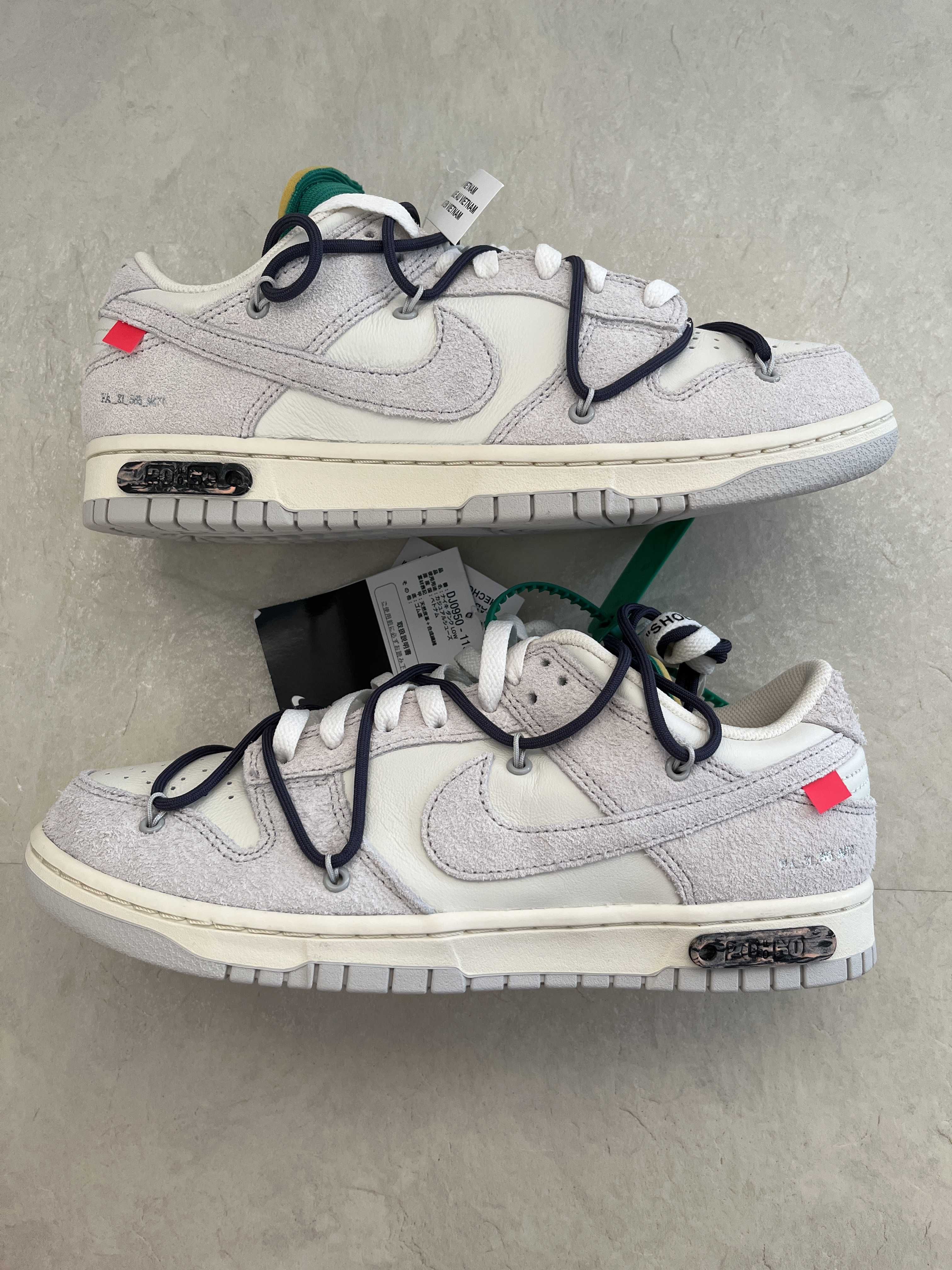 Off-White × Nike Dunk Low "Sail/Neutral Grey/Gridiron"