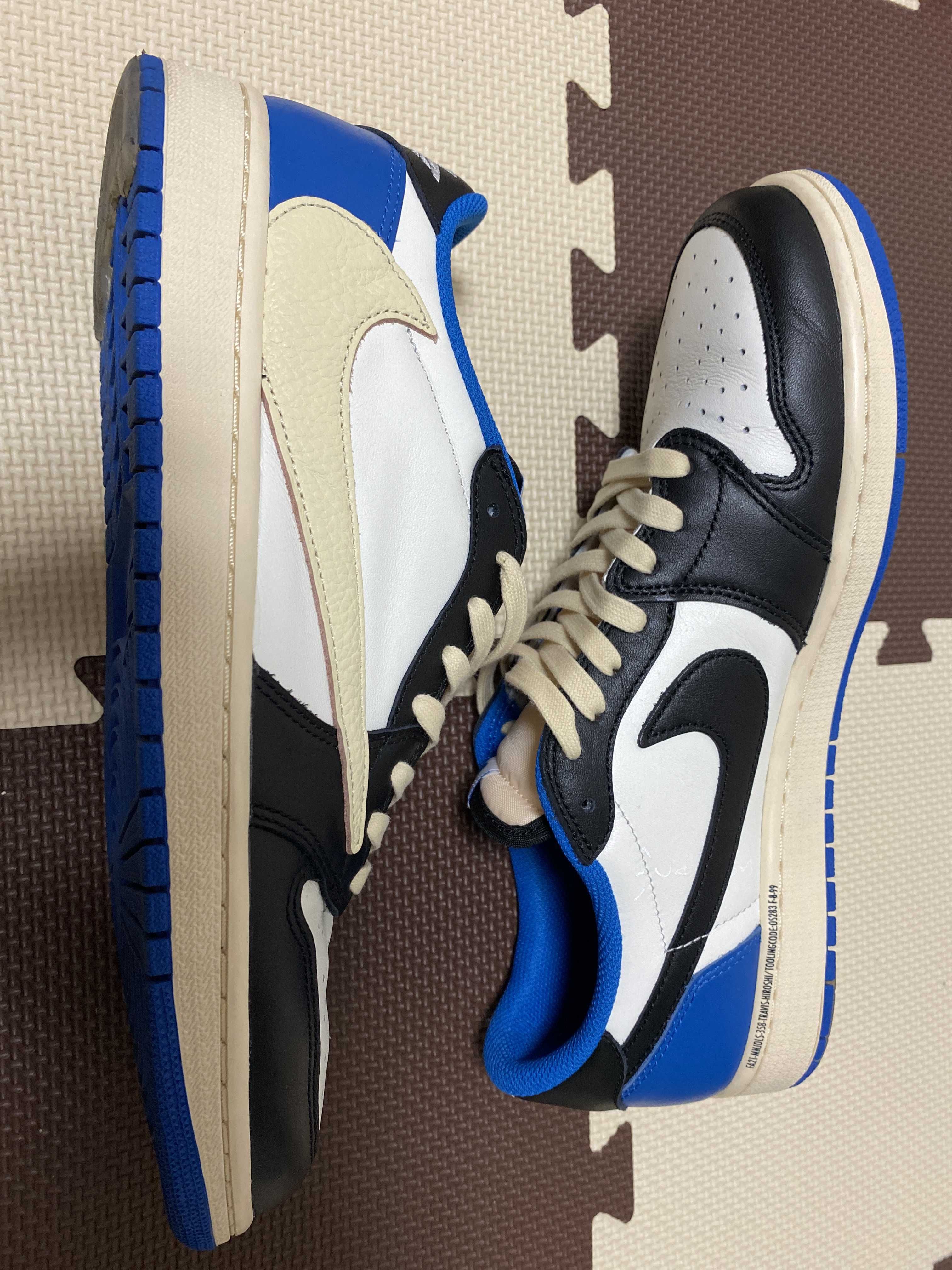 Travis Scott × fragment design × Nike Air Jordan 1 Low OG SP "Military Blue"