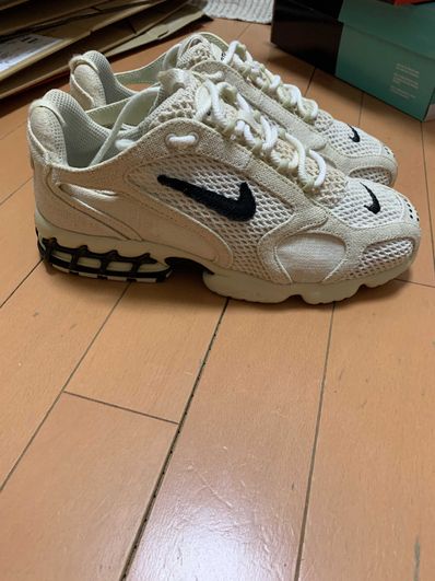 Stussy × Nike Air Zoom Spiridon CG 2 "Fossil/Black"