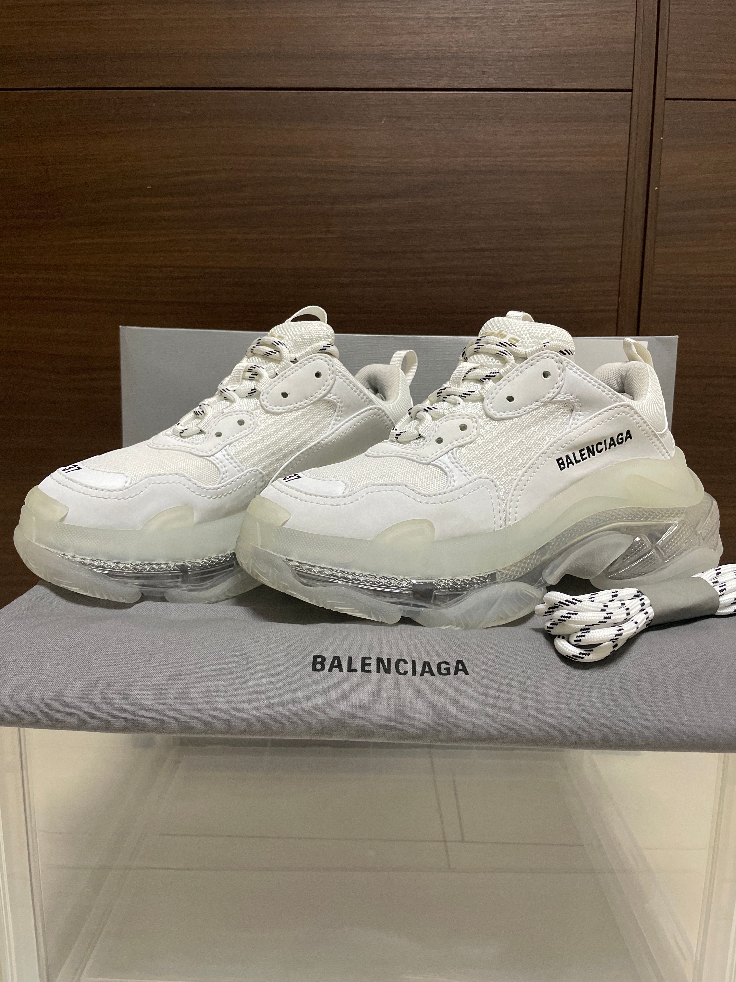 BALENCIAGA TRIPLE S CLEAR SOLE "WHITE"