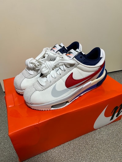 sacai × Nike Zoom Cortez "White and University Red"
