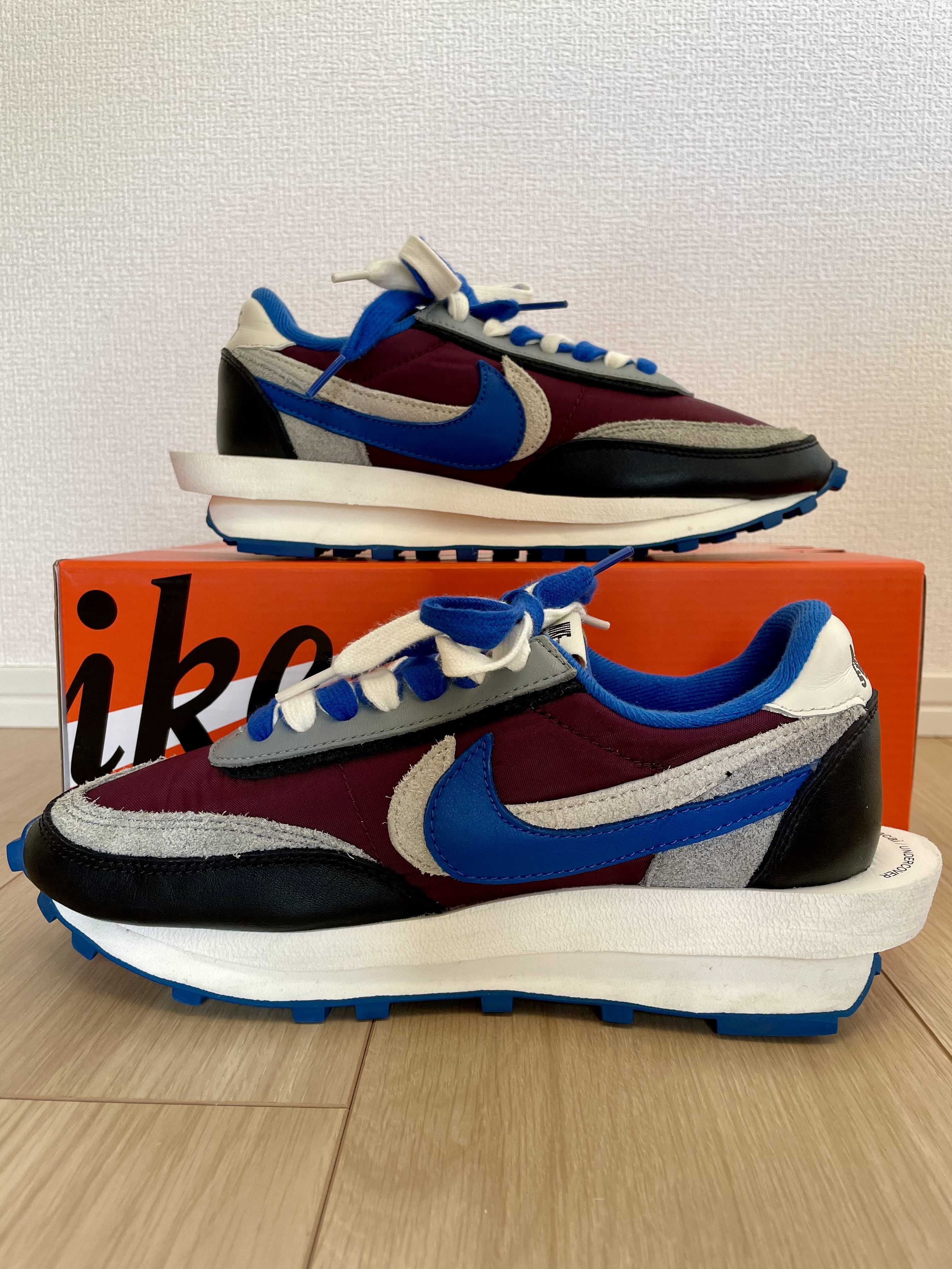 UNDERCOVER × sacai × Nike LD Waffle "Night Maroon/Pale Ivory-Ground Grey-Team Royal"