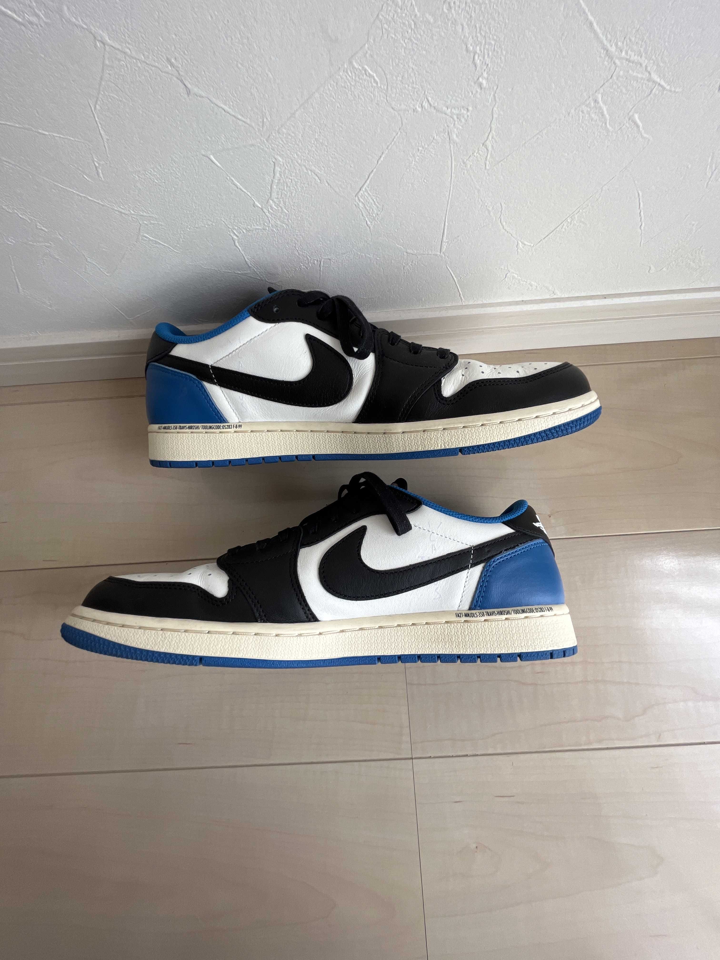 Travis Scott × fragment design × Nike Air Jordan 1 Low OG SP "Military Blue"