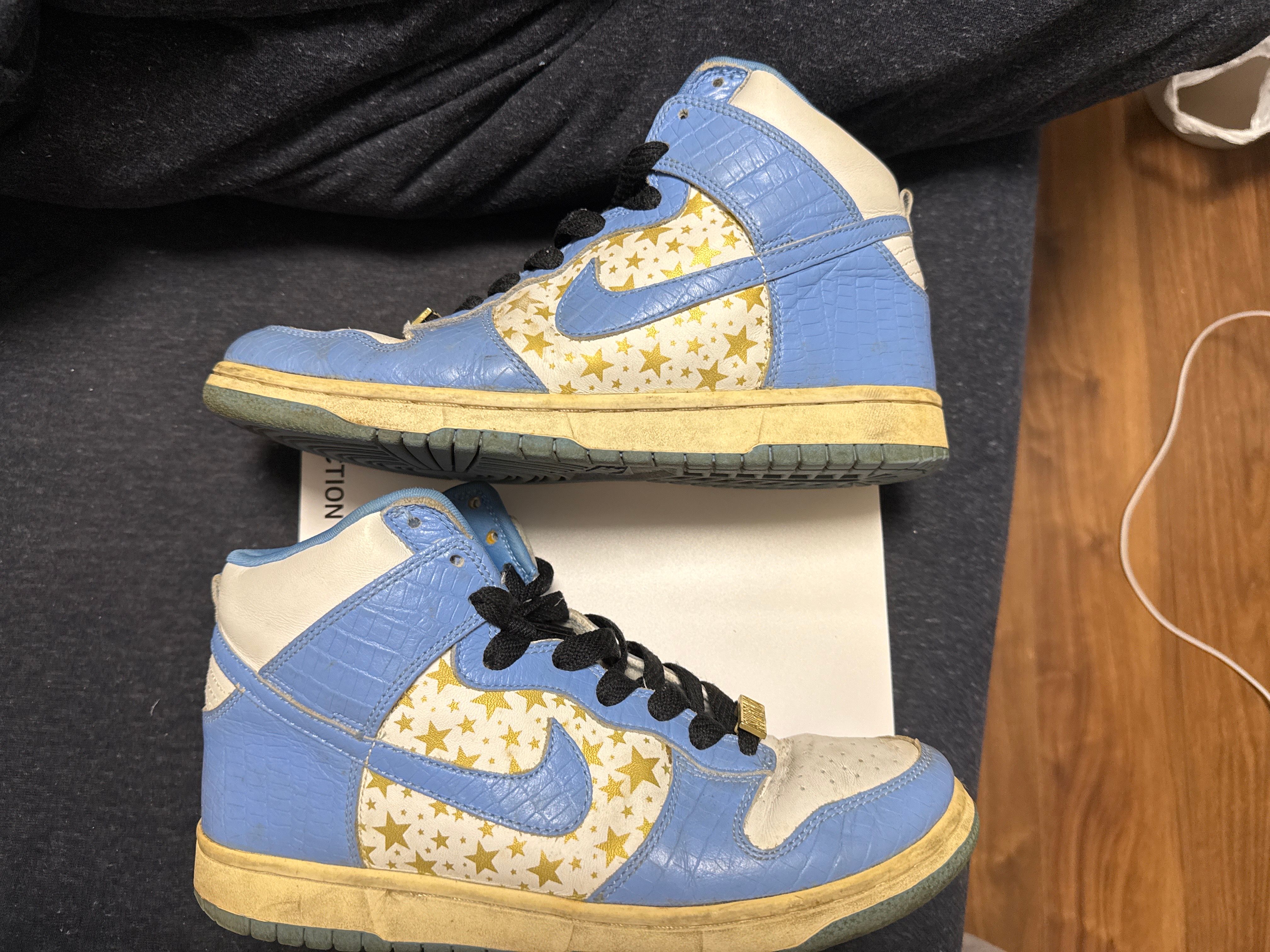 Supreme × Nike SB Dunk High "Blue Stars"