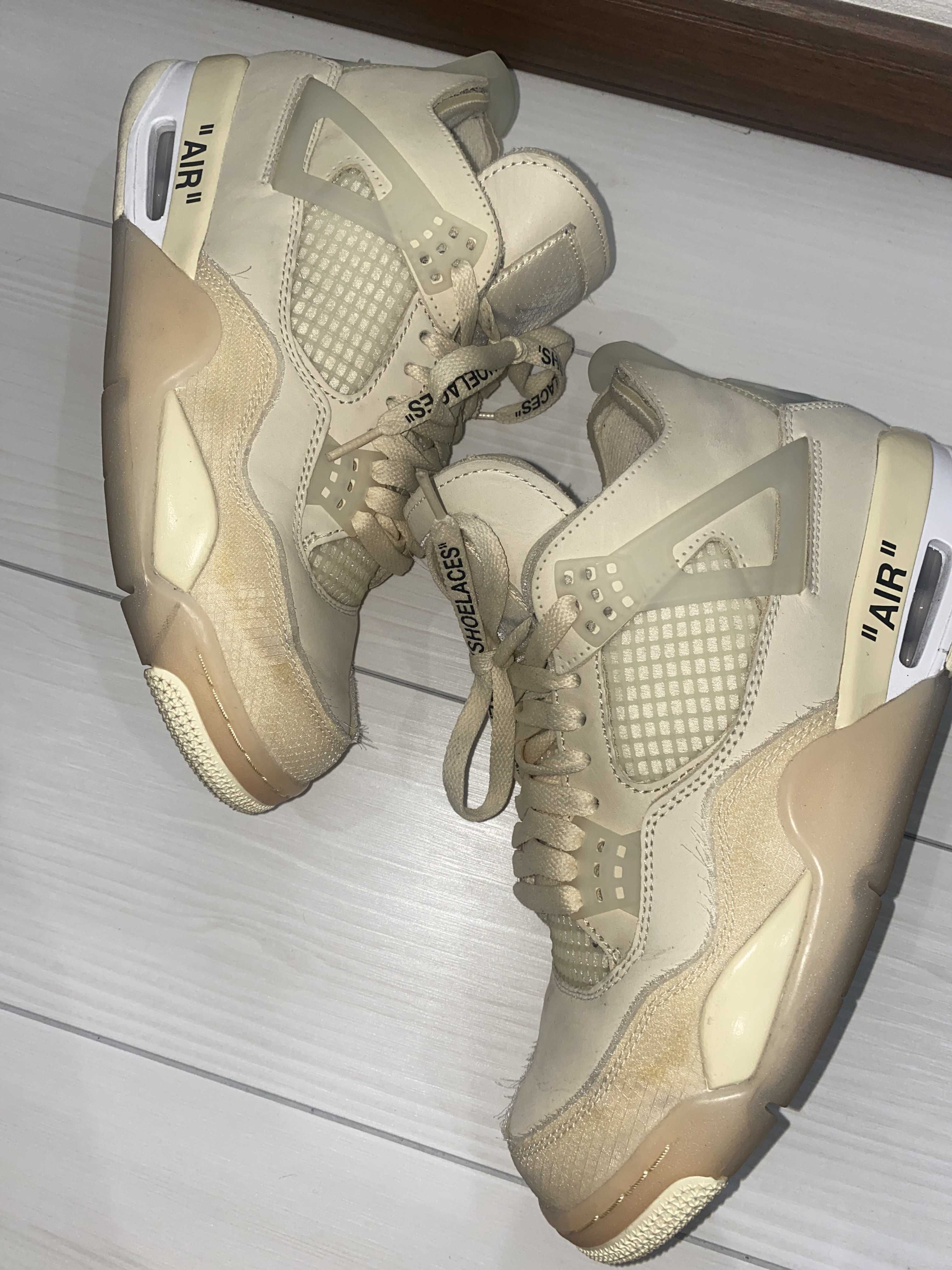 Off-White × Nike Women's Air Jordan 4 SP "Sail"