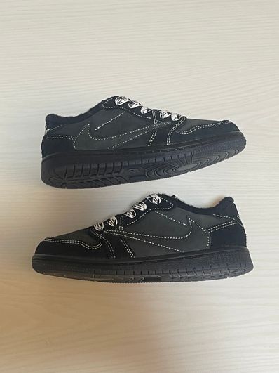 Travis Scott × Nike TD Jordan 1 Low OG "Black Phantom"