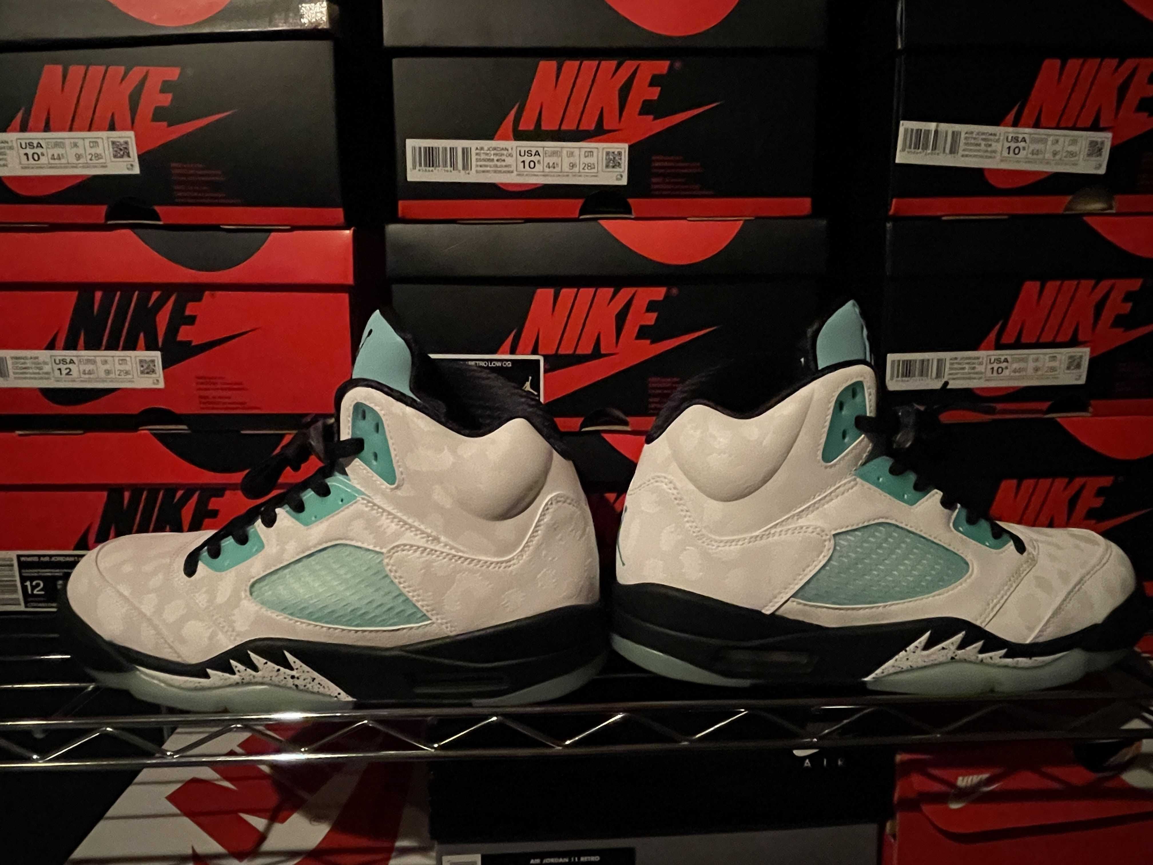 Nike Air Jordan 5 "White/Black/Island Green"