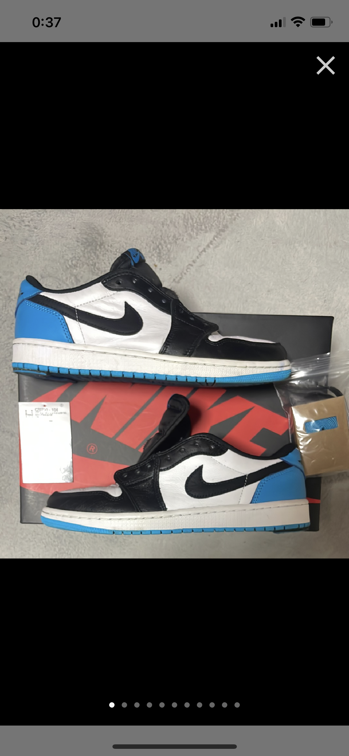Nike Air Jordan 1 Low OG "Black and Dark Powder Blue/UNC"