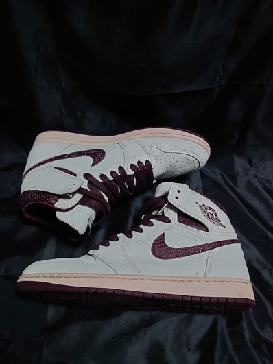 A Ma Maniere × Nike Air Jordan 1 Retro High OG "Sail and Burgundy"