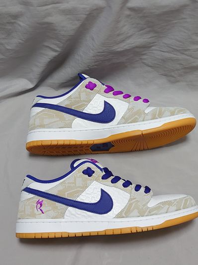 Rayssa Leal × Nike SB Dunk Low PRM "Pure Platinum and Vivid Purple"