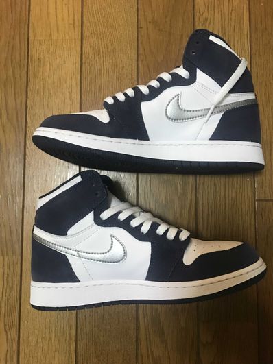 Nike GS Air Jordan 1 High OG CO.JP "Midnight Navy" (2020)(ブリーフケースなし)