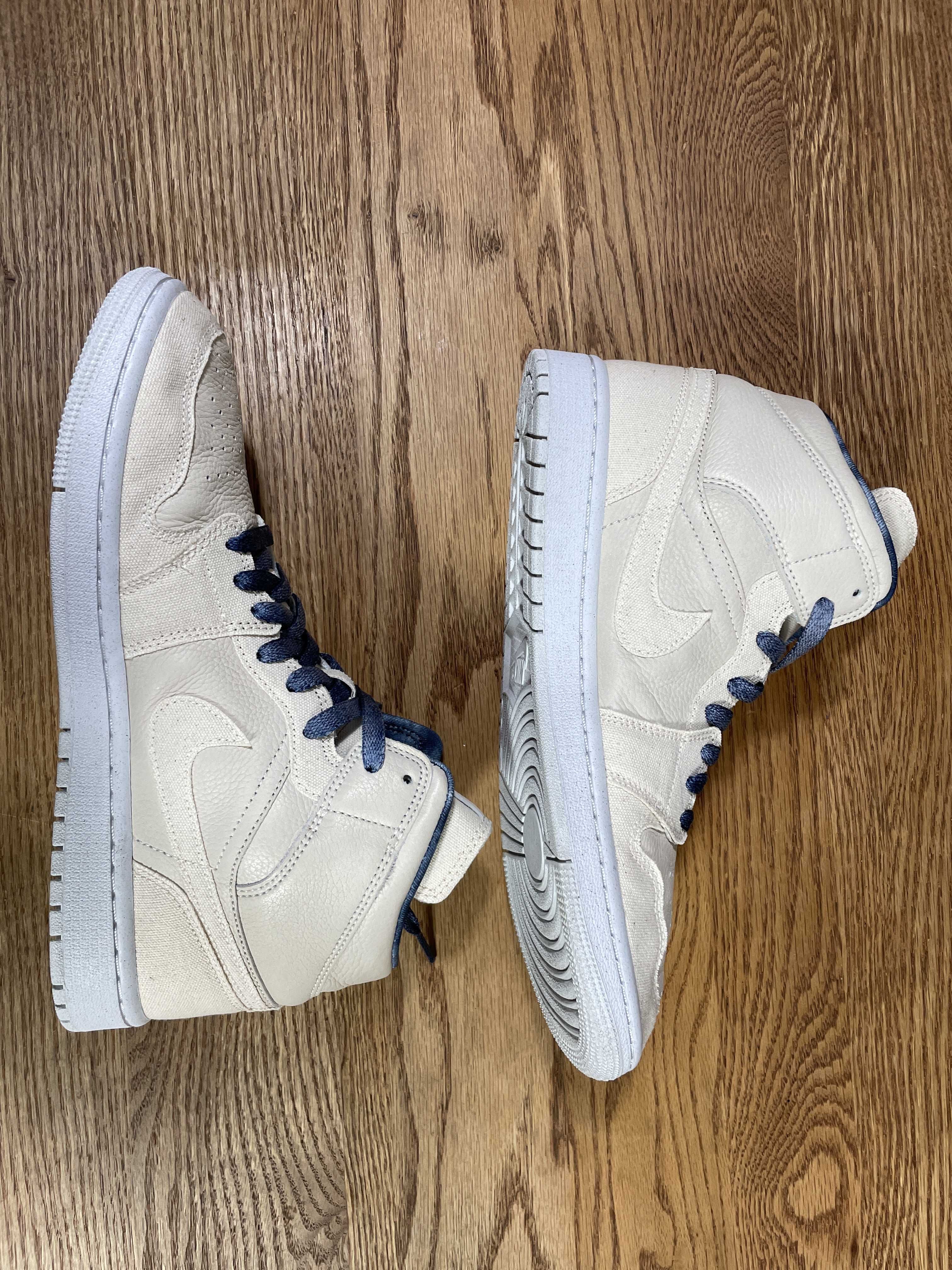 Nike Women's Air Jordan 1 Mid "Sanddrift/Indigo"