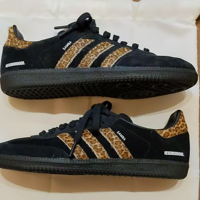 END. × NEIGHBORHOOD × adidas Samba "Core Black/Leopard"