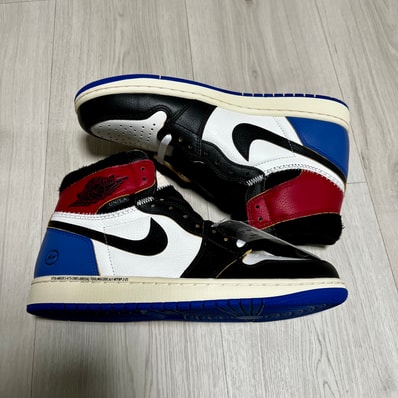 fragment design × UNION × Nike Air Jordan 1 High OG "Black/Varsity Red"