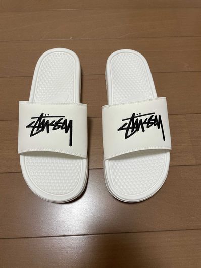 Stussy × Nike Benassi Slide Sandal "Sail"