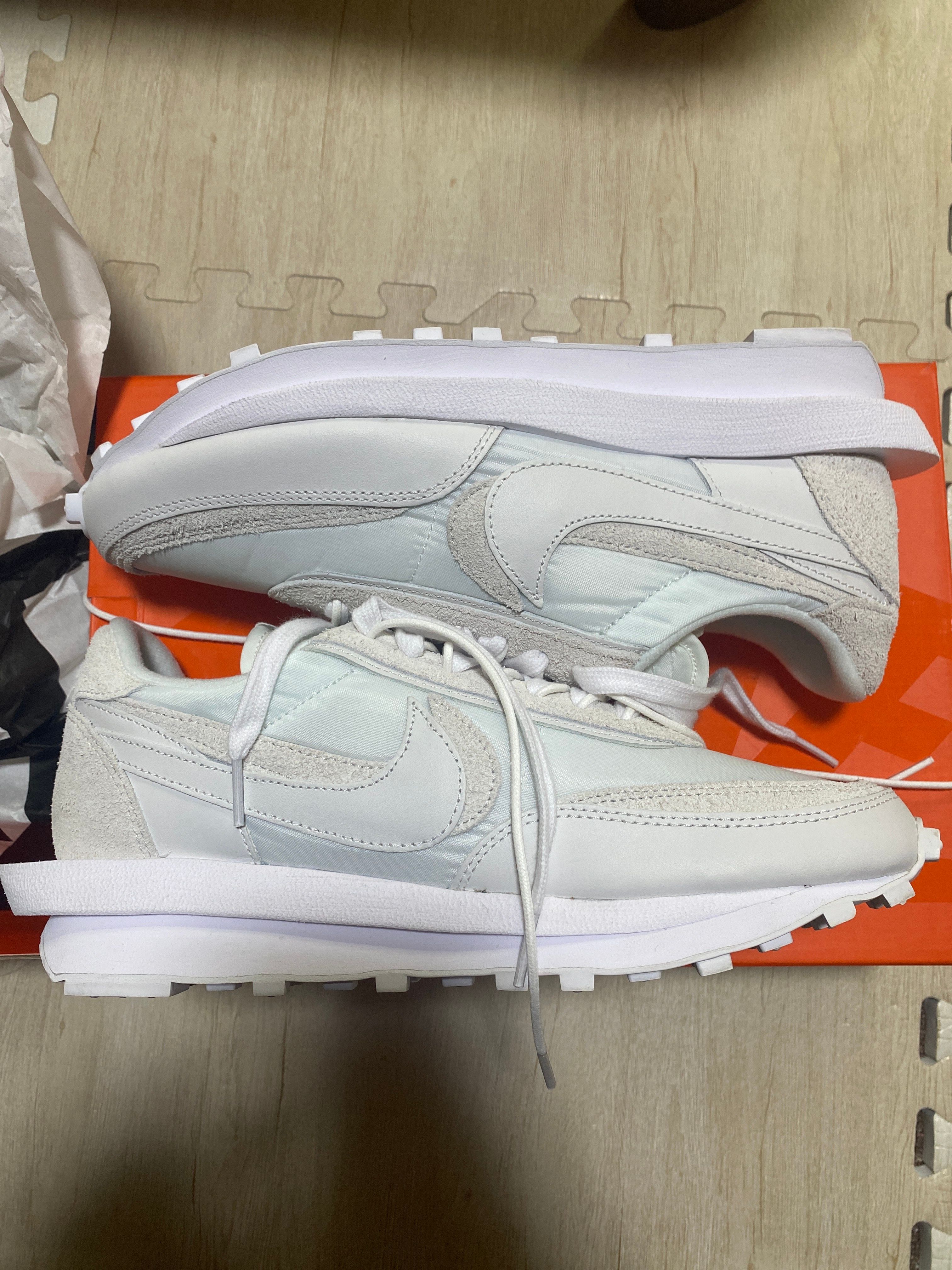 sacai × Nike LDV Waffle "Triple White"