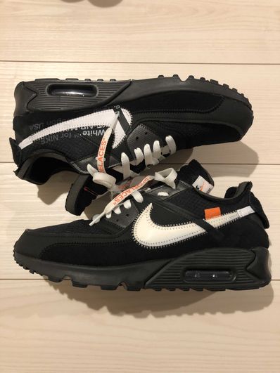 Off-White × Nike Air Max 90 "Black/Black-Cone-White"