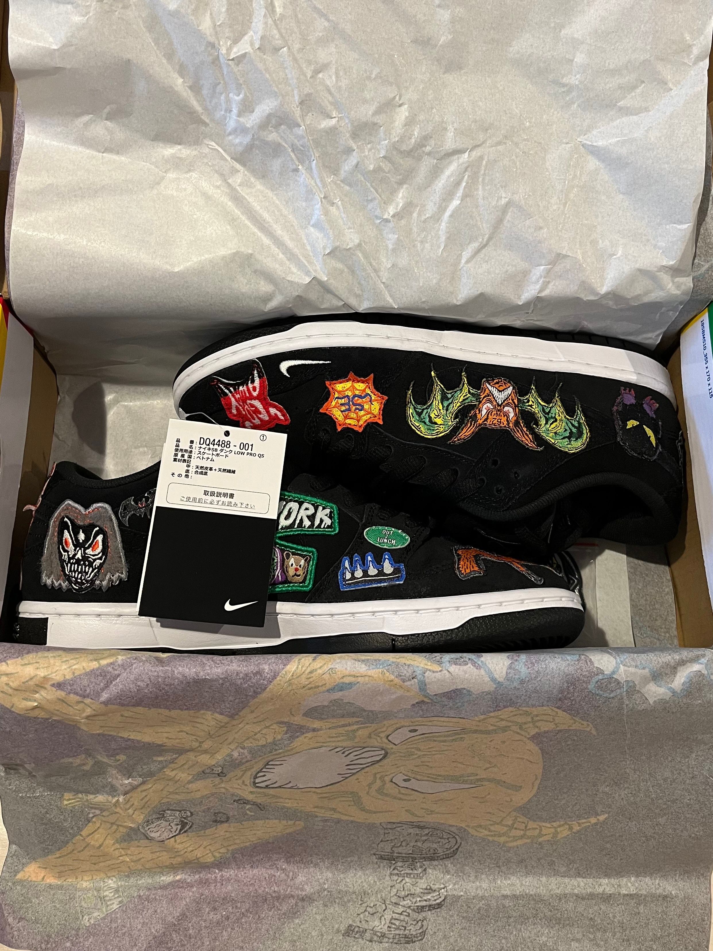 Neck face × Nike SB Dunk Low "Black/White/Multi Color"